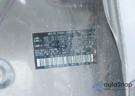 2024 Subaru Outback Premium from USA, damaged, VIN 4S4BTADCXR3299546